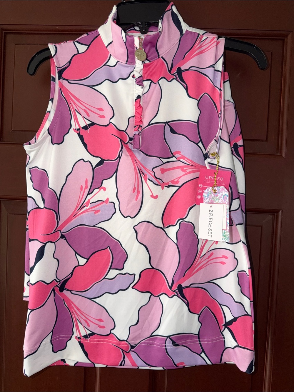 Stella Parker Sport Pink Lily 2 Piece Golf Tennis Set XS NWT MSRP $99